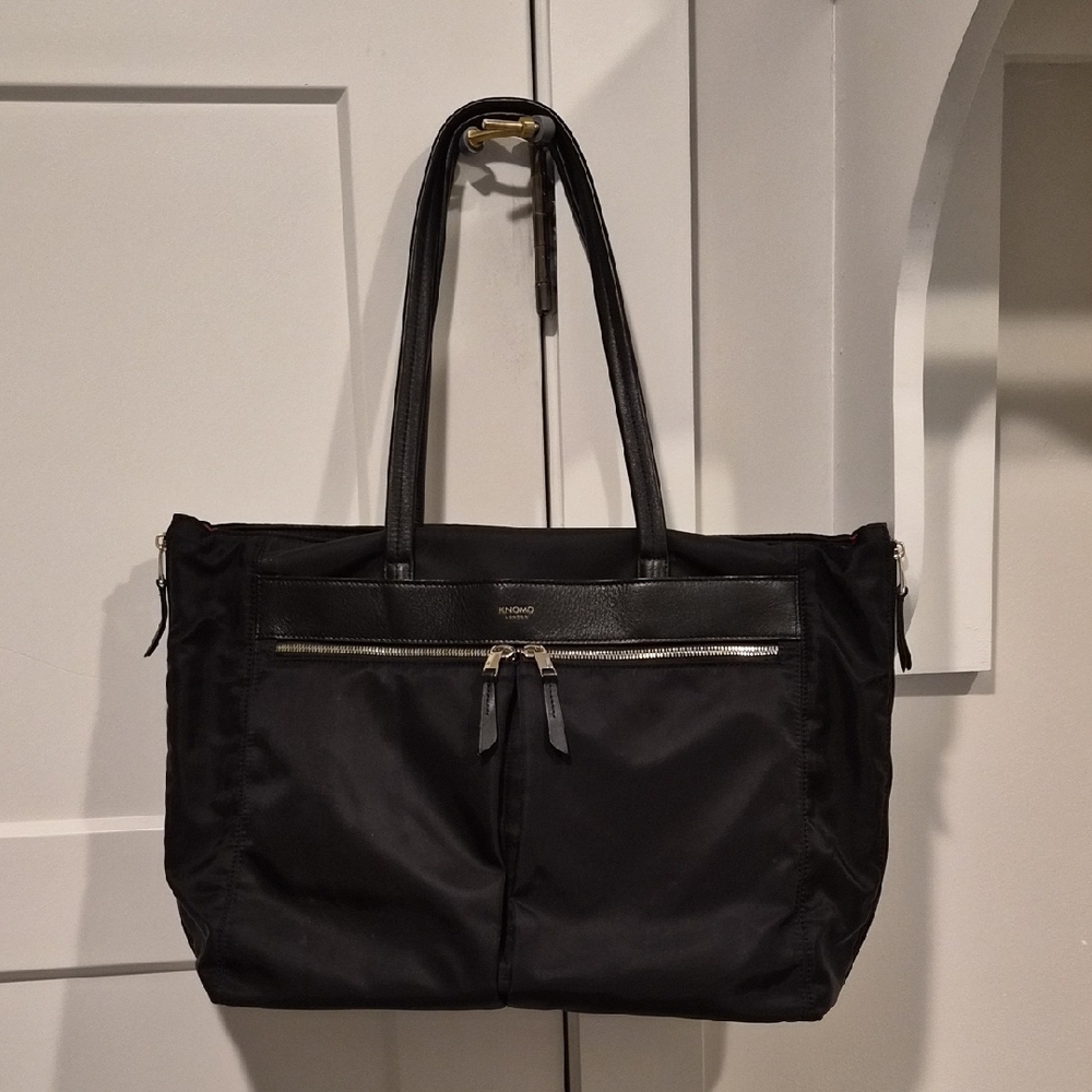 KNOMO London Grosvenor 15" Laptop Tote Bag for Women | Lightweight Nylon Shoulde